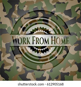 Work From Home camouflaged emblem