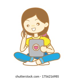 Diseño de concepto de trabajo en casa. Jóvenes, mujeres independientes que trabajan en laptops y computadoras en casa, estudio en línea, educación, ilustración vectorial.