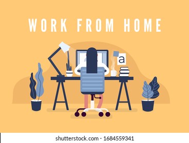 Work from home concept. Graphic design workspace. Designers sitting on the desk.