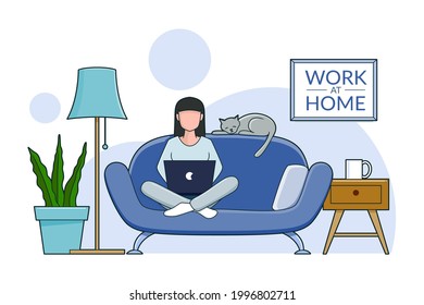 work at home concept illustration