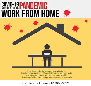 Work from home in COVID-19 virus outbreak, social distancing company allow employee work at home to prevent virus infection