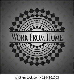 Work From Home dark emblem. Retro