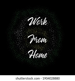 Arbeit von zu Hause, Design-Typografie