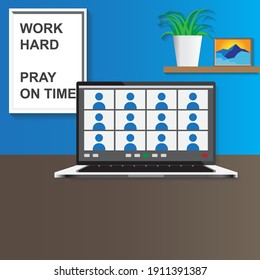 work from home design virtual meeting table decoration