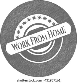 Work From Home draw (pencil strokes)