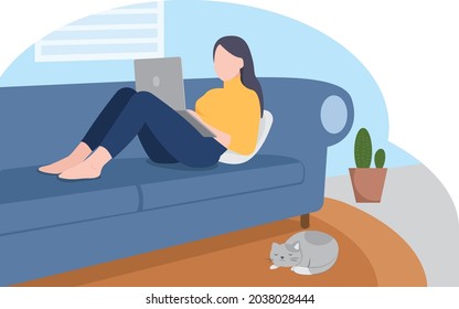 Ilustración de vectores de diseño plano doméstico