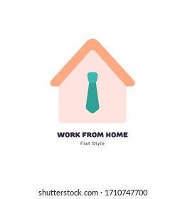 Trabajo desde ilustración de estilo plano doméstico 