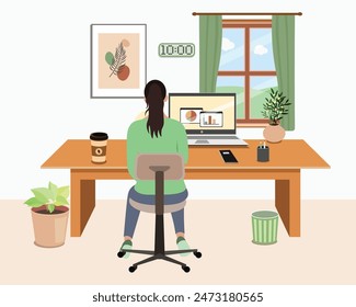Arbeit von zu Hause aus, Freiberufler oder Studienkonzept
