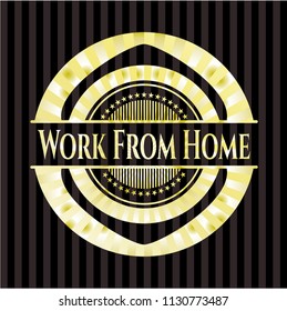 Work From Home gold badge or emblem