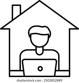 Work From Home Icon Design For Personal and Commerial Use