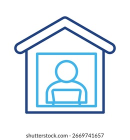 Work from Home Icon-Element für Design