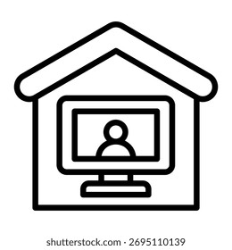 Work from Home Icon-Element für Design