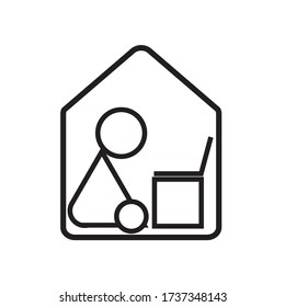 
Work at home icon. icons for various needs