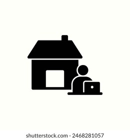 work home icon, isolated glyph icon