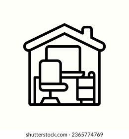 work from home icon, isolated icon in light background, perfect for website, blog, logo, graphic design, social media, UI, mobile app