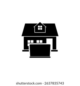 Work at home icon isolated on white background