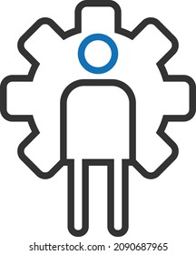 Work from the home icon, home office vector icon, Freelance contour symbol. Vector isolated outline drawing