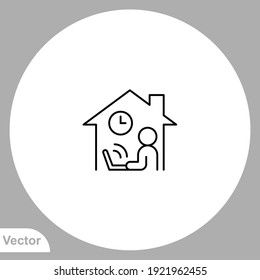 Work from home icon sign vector,Symbol, logo illustration for web and mobile