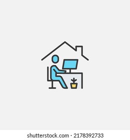 Work from home icon sign vector,Symbol, logo illustration for web and mobile
