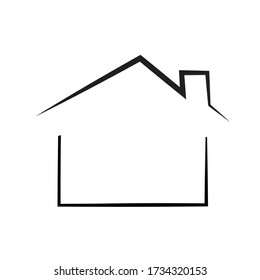 Work From Home Icon Simple Isolated House