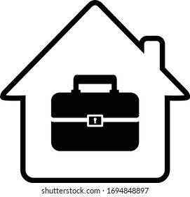 Work from home icon simple symbol 