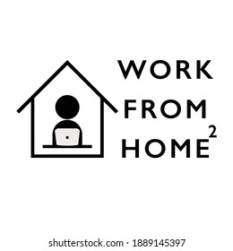 Work from home icon symbols isolated on  white background,Vector illustration EPS 10