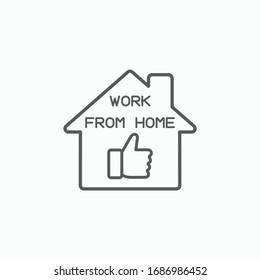work from home icon, work at home vector