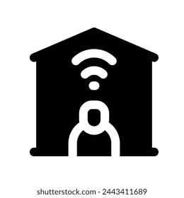 work from home icon. vector glyph icon for your website, mobile, presentation, and logo design.
