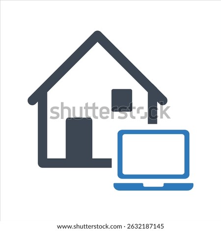 Work from home icon. Vector and glyph