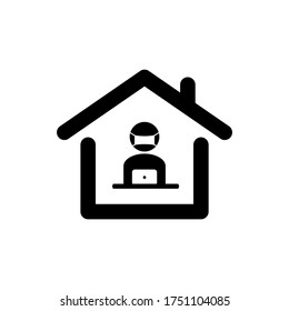 Work From Home Icon Vector Illustration