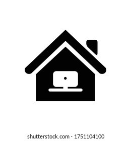 Work From Home Icon Vector Illustration