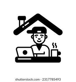 Work From Home icon in vector. Illustration