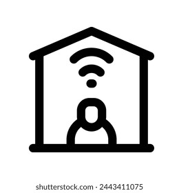 work from home icon. vector line icon for your website, mobile, presentation, and logo design.