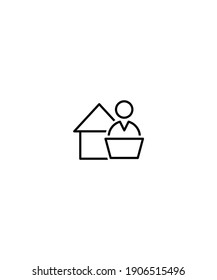 work from home icon,vector best line icon.