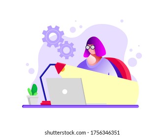 work from home illustration concept. vektor