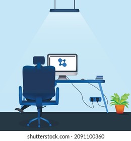 Work from home illustration design