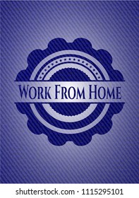 Work From Home with jean texture