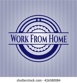Trabajo desde casa con textura jean