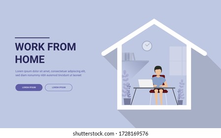 Work at home landing page concept design