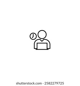 Work from home line icon