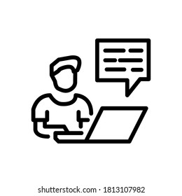 work from home line icon vector symbol