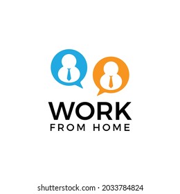 Work from home logo icon.