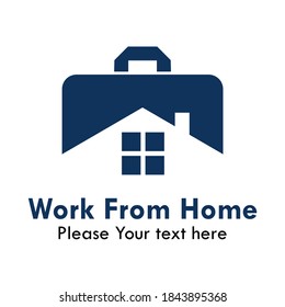 Work from home logo template illustration