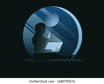 Work from home at night time