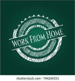 Work From Home on chalkboard