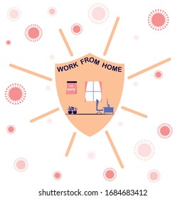 Work from home in order to protect spreading coronavirus that cause COVID-19 disease.