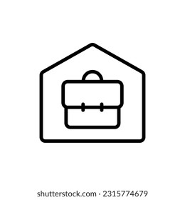 work at home outline vector icon isolated on white. work at home stock vector icon for web, mobile app and ui design