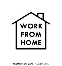 Work from home poster design. Work from home logo design.