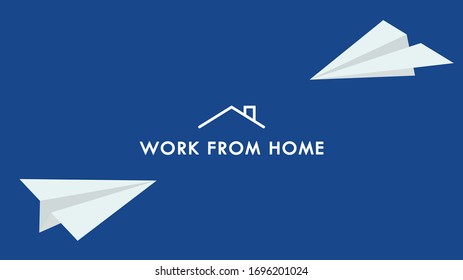 Work from home poster design. Work from home logo design.