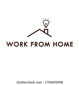 Work from home poster design. Work from home logo design.